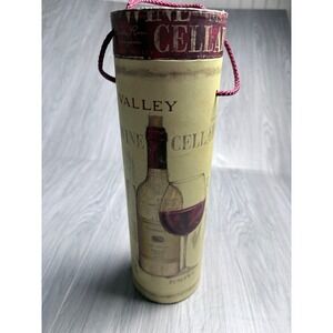 Vintage Napa Valley Wine Cellar Decorative Gift Box Canister with Rope Handle
